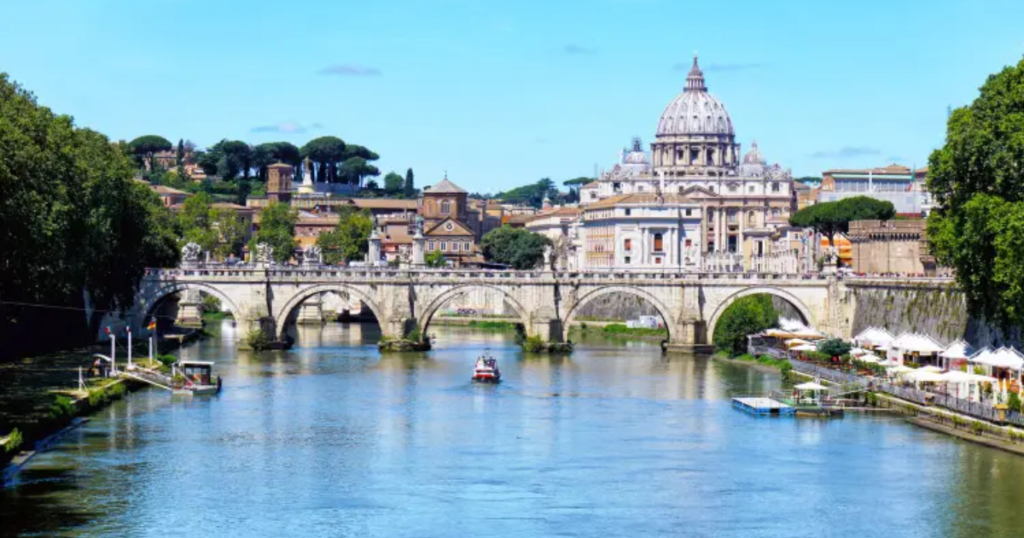 The Beauty of Dining by the Tiber River